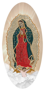 Lady of Guadalupe Clouds Bronze